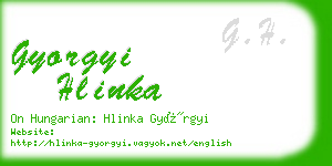 gyorgyi hlinka business card